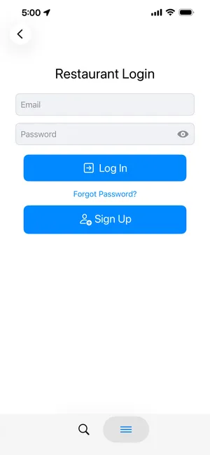Tasteful login screen